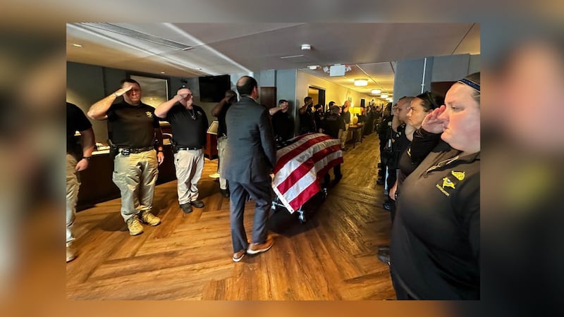 Deputies escorted Salrin from the hospital to Dunbar funeral home where he will be laid to rest.