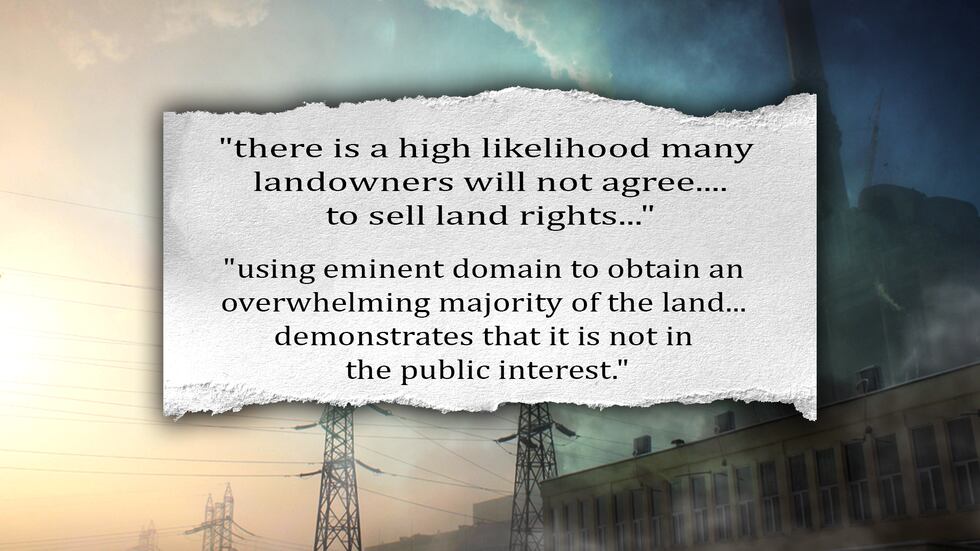 A quote from Brett Seagle's testimony to the ICC on the proposed Wolf Carbon Solutions pipeline.