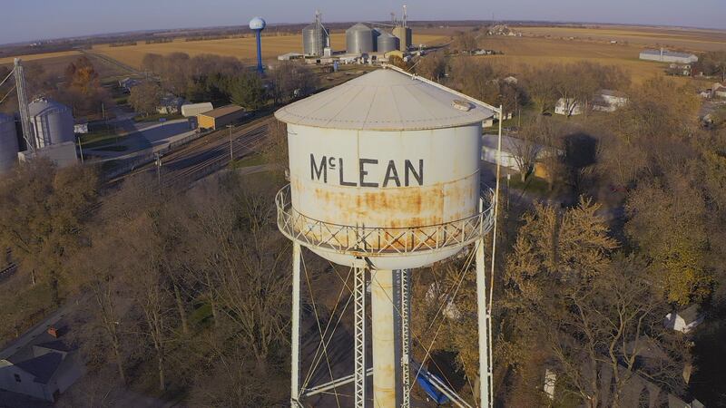 Old water tower in the Village of McLean