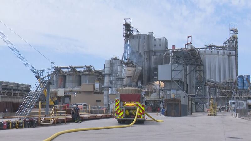 The scene at the BioUrja plant Tuesday.