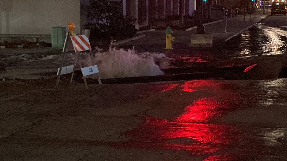 Hamilton Blvd. near the Peoria County Courthouse was blocked off Saturday night.