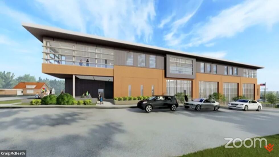 Artist's rendition of expanded Bloomington Public Library