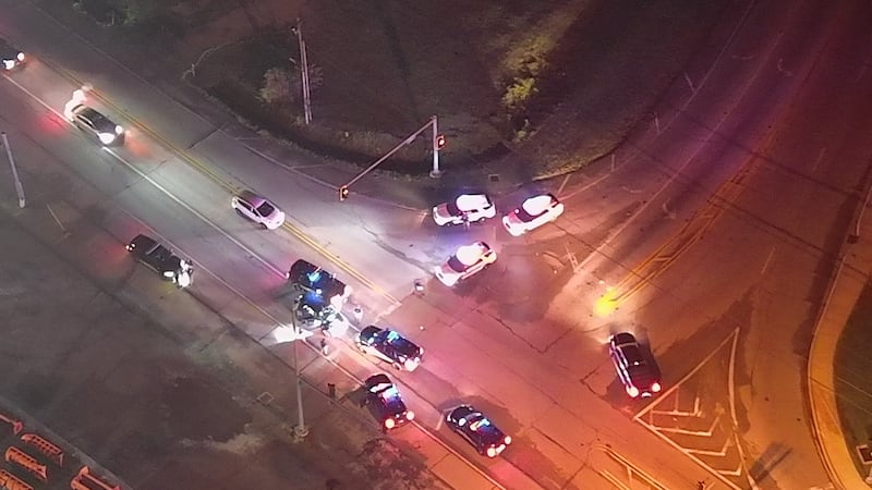 Overview of high-risk traffic stop in West Peoria Friday night.