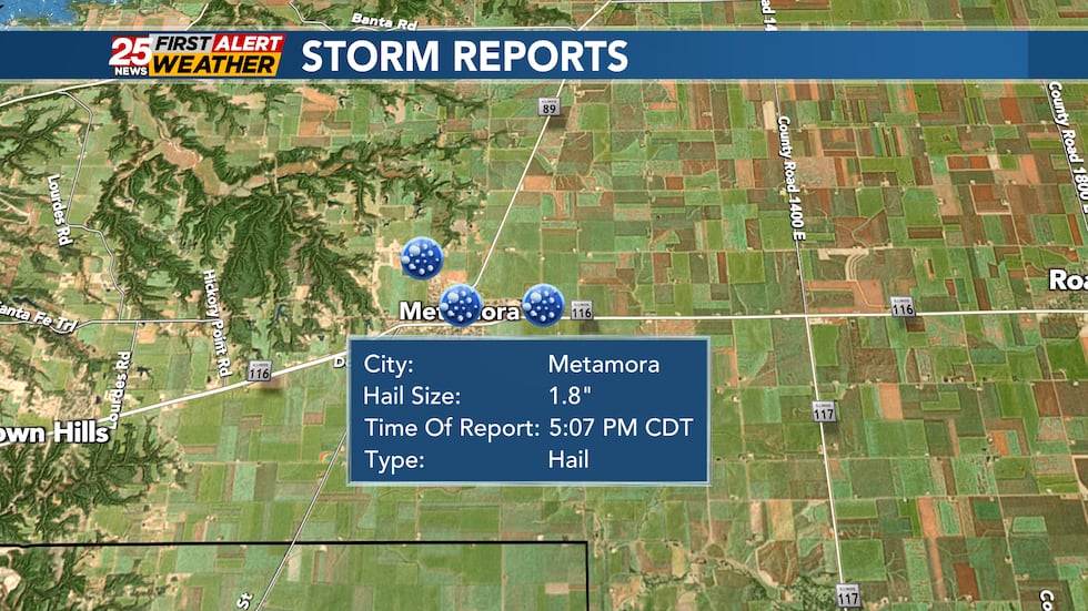 Storm reports from Thursday April 20.