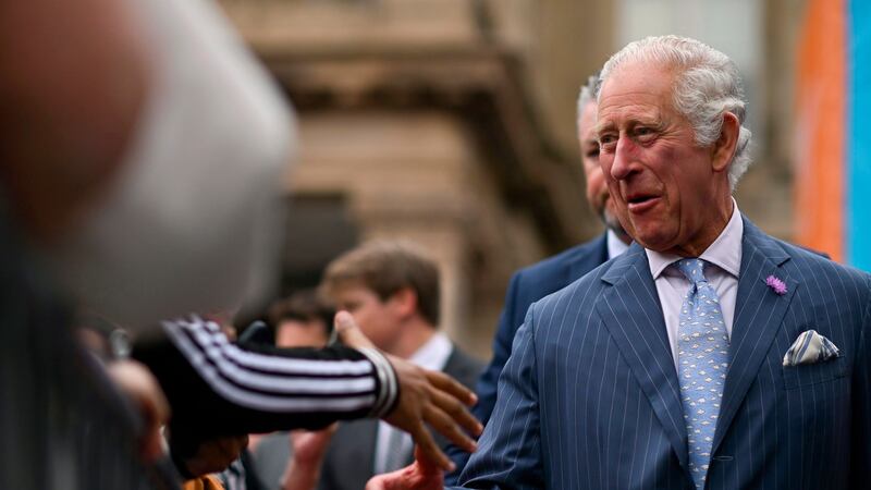Britain's Prince Charles visits the Festival Site at Victoria Square before the opening...