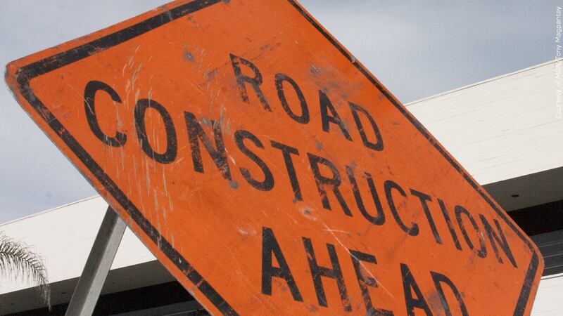 Road construction sign